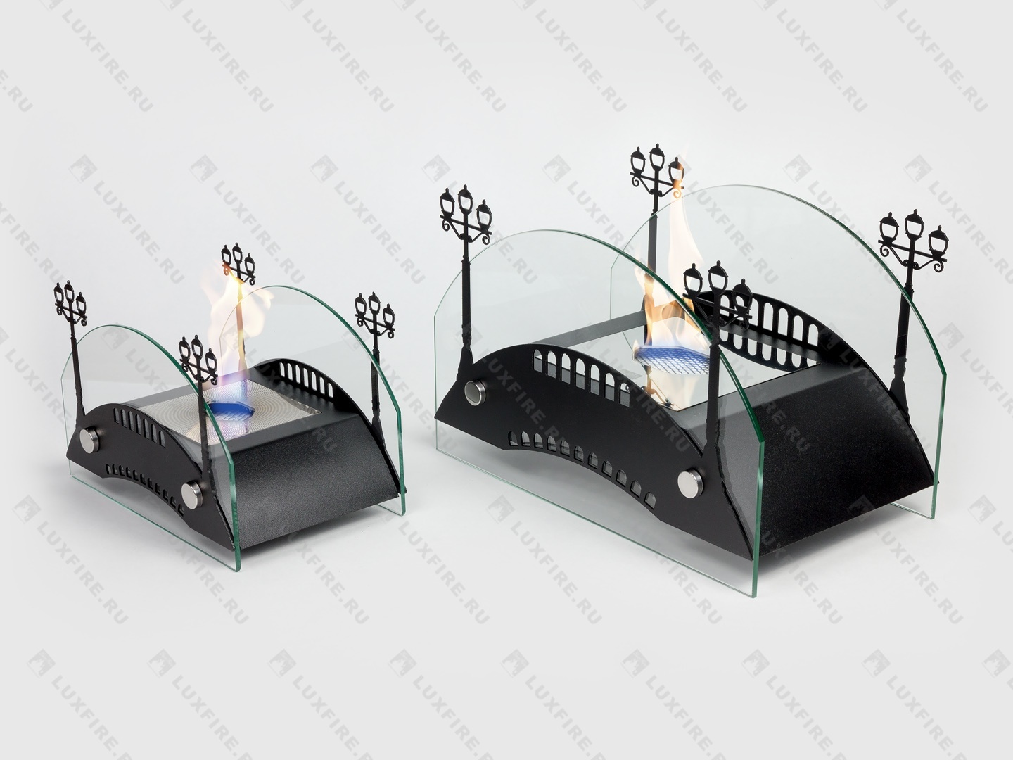 Настольный биокамин Lux Fire "Пушкинский мост" S (черный) по цене 14 641 руб.