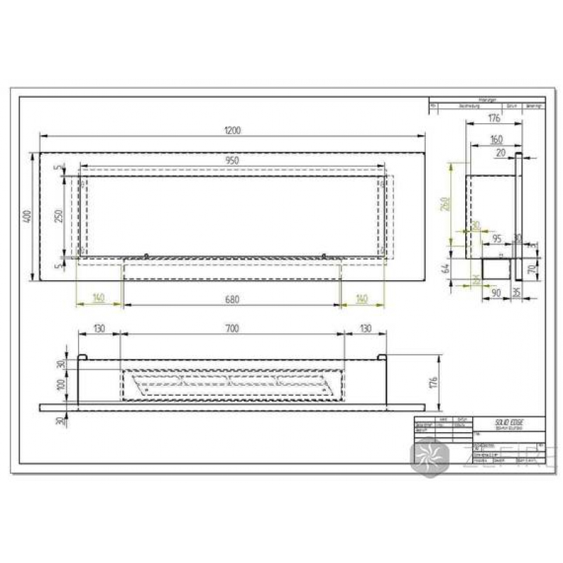 Биокамин ZeFire Elliot horizontal 1200 по цене 42 500 руб.