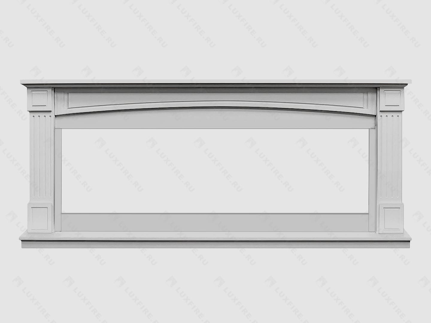 Каминный портал МДФ "Честер 1900" с биокамином Lux Fire "Фаер Бокс Вега-2" (белый) по цене 113 490 руб.