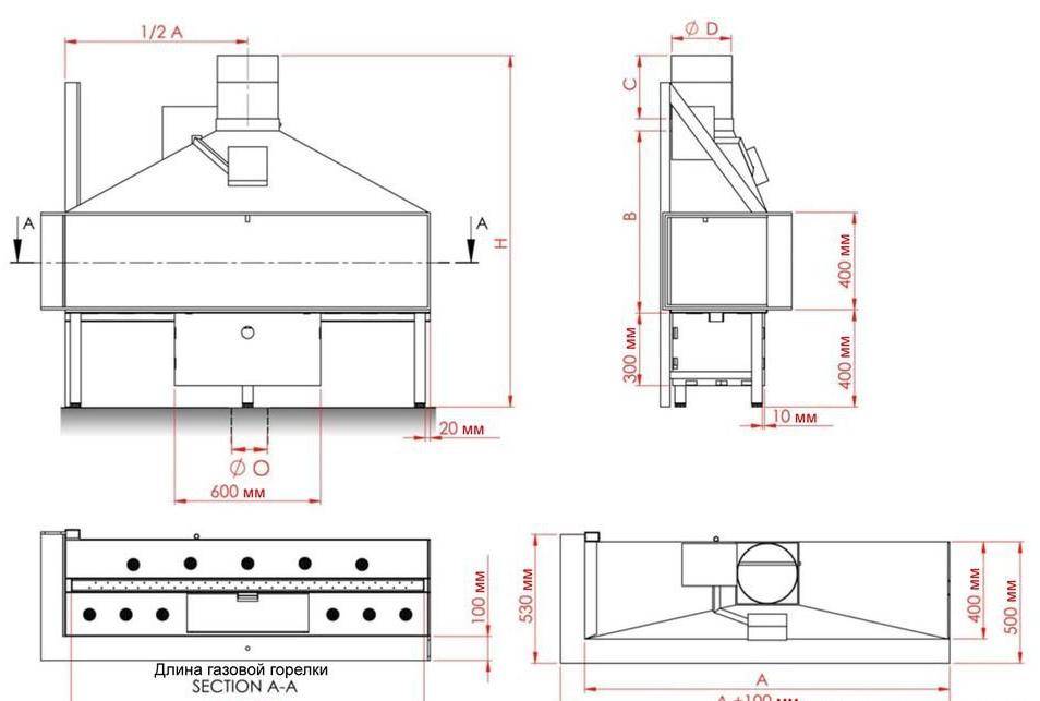 
Газовая топка Vero Design NI G6 H2 G