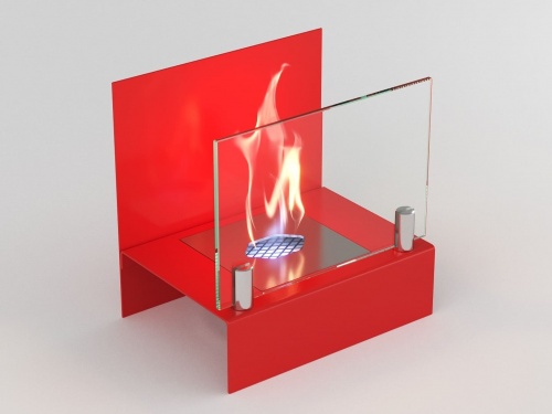 Настольный биокамин Lux Fire "Афиша" S (красный)