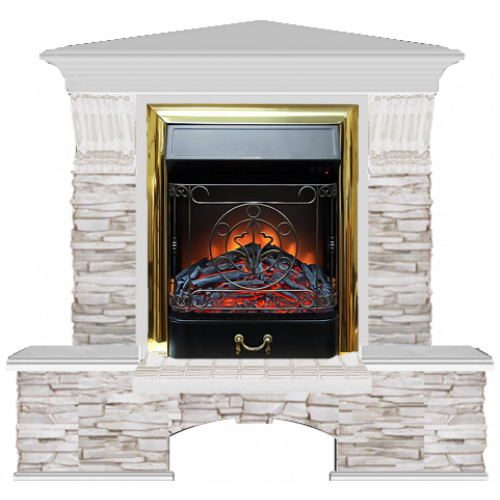 Бостон К Мисхор угловой (беленый дуб)+Majestic Brass