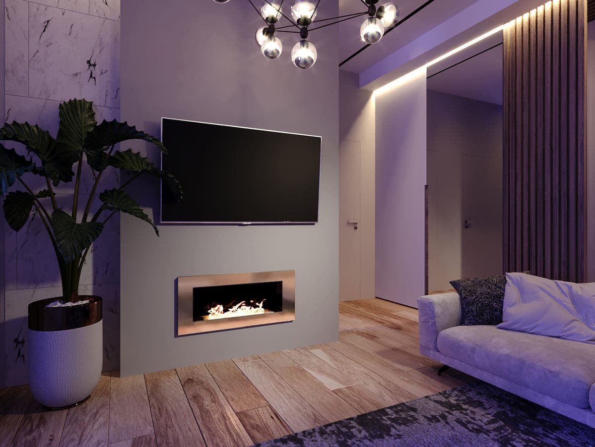 Биокамин "Русский огонь" Барокко 900V встраиваемый с защитным стеклом по цене 38 250 руб.