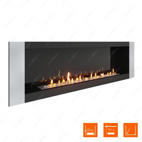 Биокамин SteelHeat LONG-V 1800 стемалит