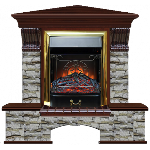 Бостон К Алтай угловой (красное дерево)+Majestic Brass