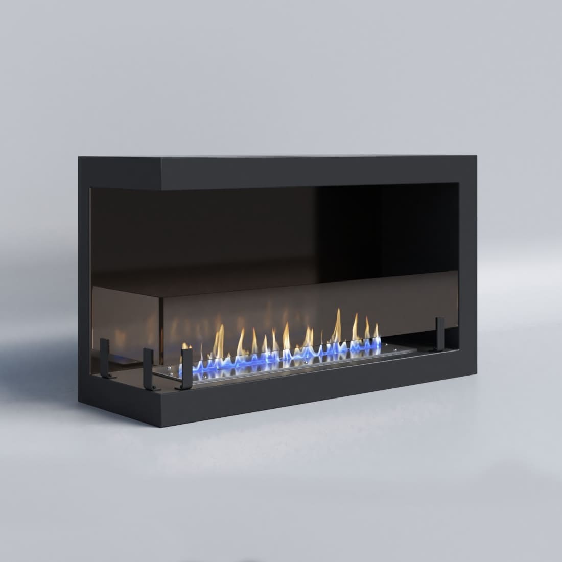 Биокамин "Русский огонь" Честер 700 угловой левый с защитным и декоративным стеклом по цене 33 300 руб.