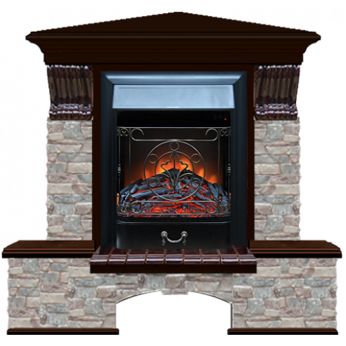 Бостон К Грот цветной угловой (дуб)+Majestic Black