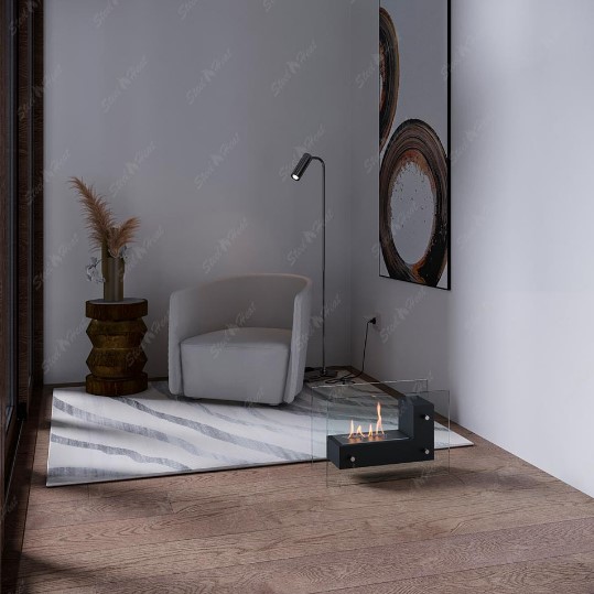 Биокамин напольный SteelHeat TETRISE 500 серый по цене 13 900 руб.