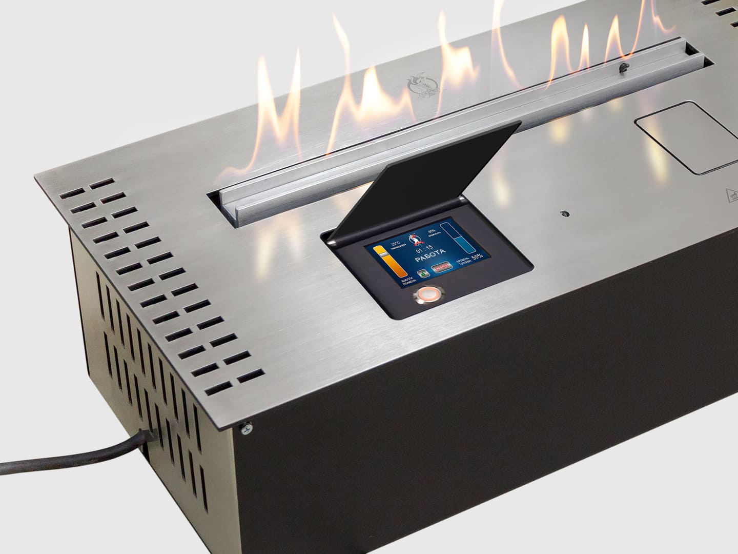 Автоматический биокамин Lux Fire Smart Flame 1300 RC INOX по цене 450 560 руб.
