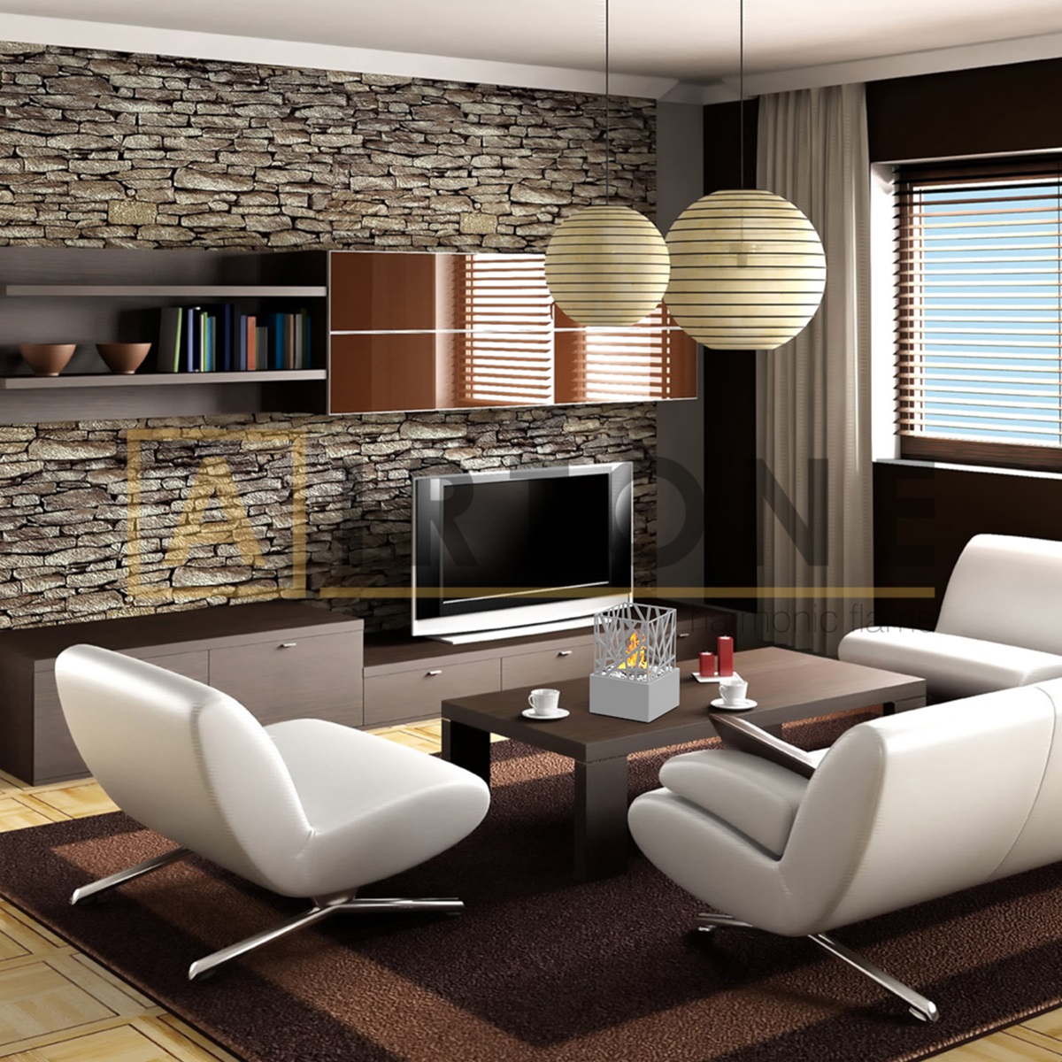 Биокамин настольный Airtone – Сlutter Grey по цене 10 000 руб.