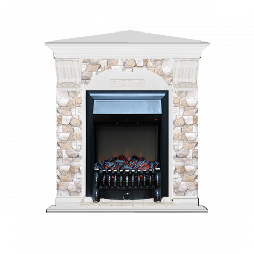 Арочный Арбат угловой (белый)+Fobos Black