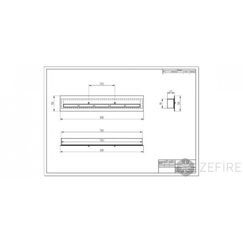 Прямоугольный контейнер ZeFire 800 с крышкой внутри по цене 29 500 руб.