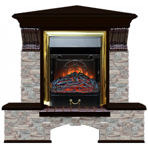 Бостон К Грот цветной угловой (венге)+Majestic Brass