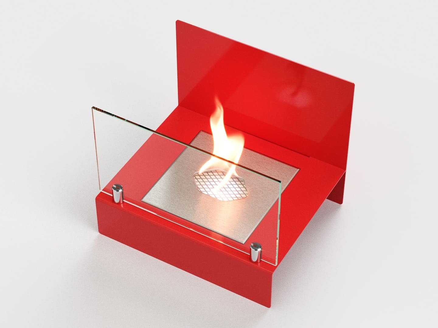 Настольный биокамин Lux Fire "Афиша" М (красный) по цене 10 527 руб.