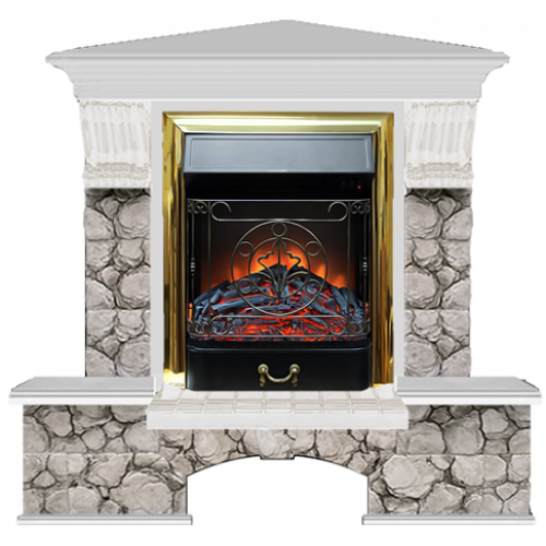 Бостон К Карелия угловой (беленый дуб)+Majestic Brass