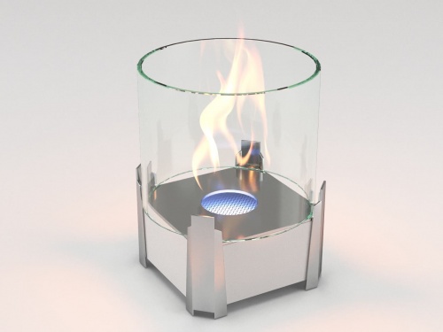 Настольный биокамин Lux Fire "Рондо" S Белый