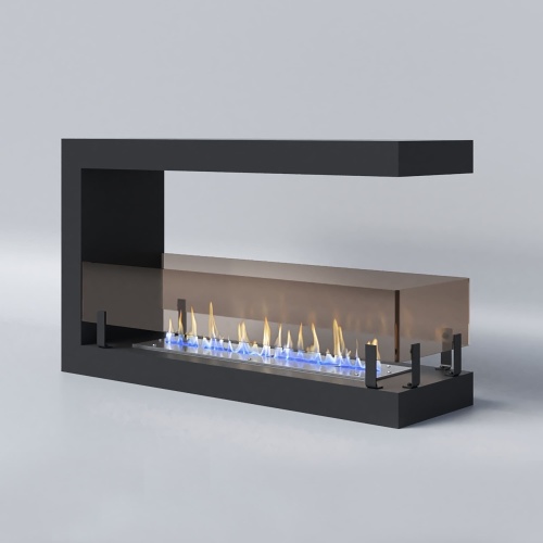 Биокамин "Русский огонь" Честер Торцевой 700 с защитным стеклом