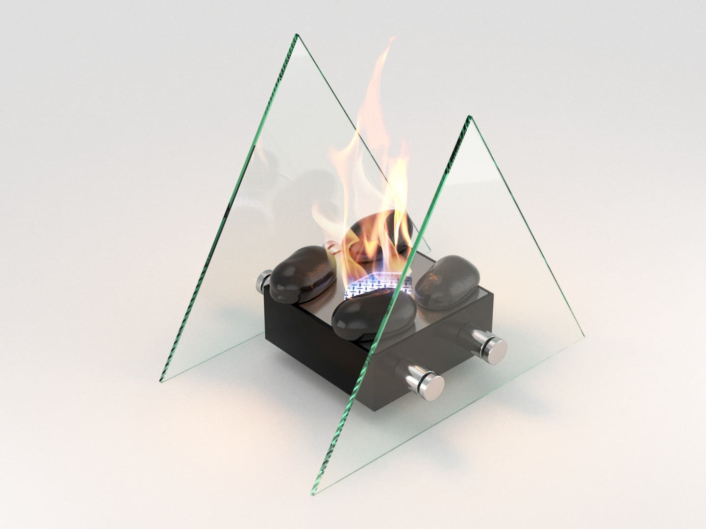 Настольный биокамин Lux Fire "Вулкан" M Чёрный по цене 11 490 руб.