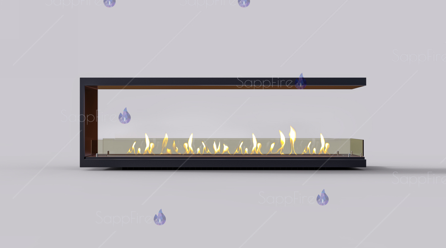 Встраиваемый биокамин / торцевой сквозной очаг 1100 (SappFire) по цене 52 000 руб.