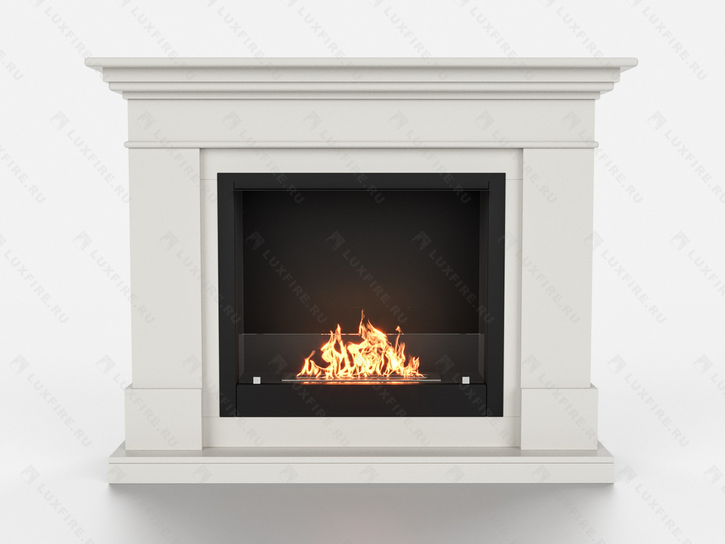 Биокамин Lux Fire с порталом Ангара 26, белый по цене 114 068 руб.