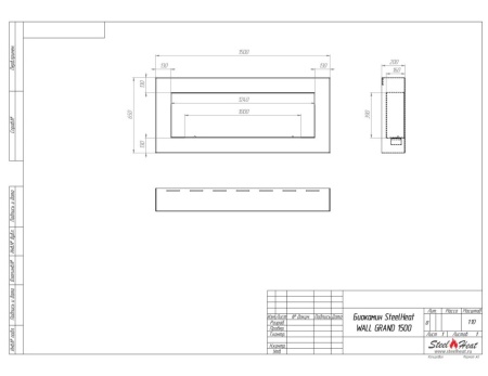 Биокамин SteelHeat WALL GRAND 1500 черный, стекло по цене 64 050 руб.