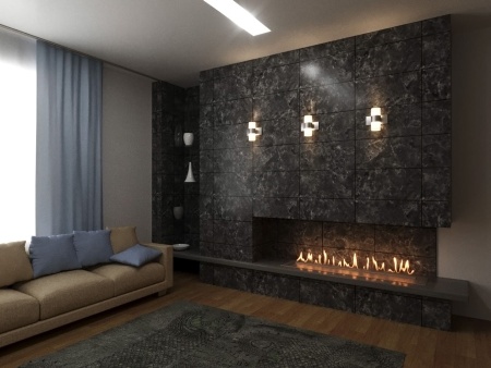 Автоматический биокамин Lux Fire Smart Flame 900 Black по цене 