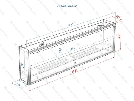 Портальный биокамин Lux Fire "Фаер Бокс Вега-2" по цене 93 390 руб.