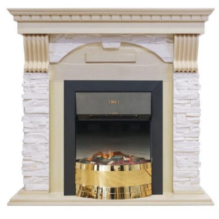 Dublin арочный сланец крем (слоновая кость)+Geneva Log