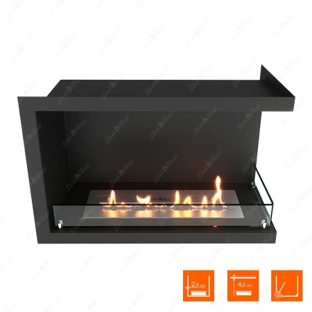 Биокамин угловой SteelHeat Leader 700 правый стекло по цене 29 659 руб.