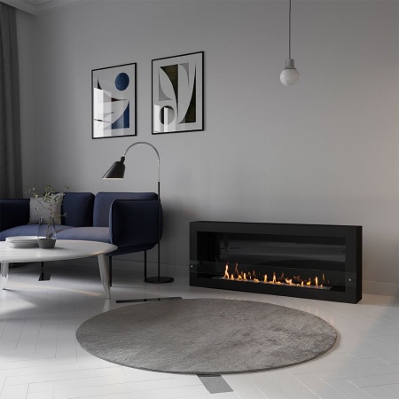 Биокамин SteelHeat WALL ONE 1400 черный по цене 55 020 руб.